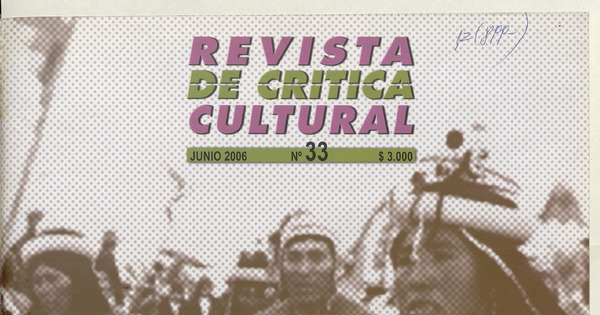 Revista de crítica cultural. Número 33, junio de 2006