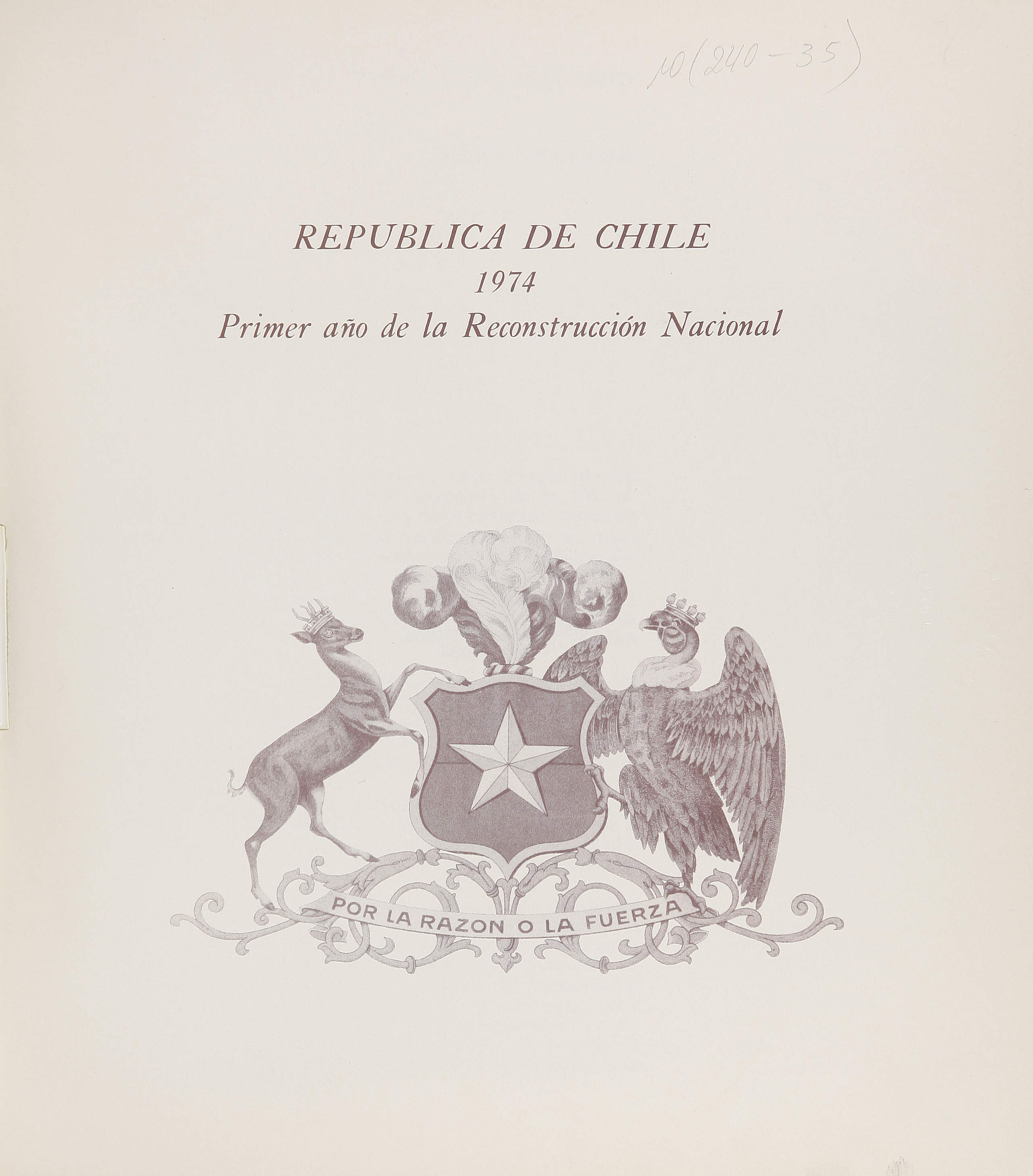 "La Junta de gobierno se dirige a las mujeres de Chile" en República de Chile. Primer año de la Reconstrucción Nacional. Santiago