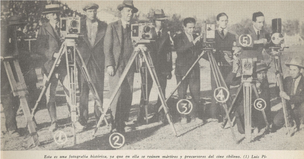 Luis Pizarro, Gustavo Bussenius, Carlos Borcosque, Tito Davidson, Emilio Taulis y Luis Meneses