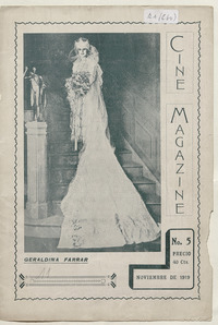 Cine magazine. Revista teatral, social y de cinematografía. Año I, número 5, noviembre de 1919
