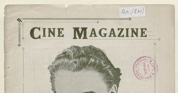 Cine magazine. Revista teatral, social y de cinematografía. Año I, número 6, diciembre de 1919