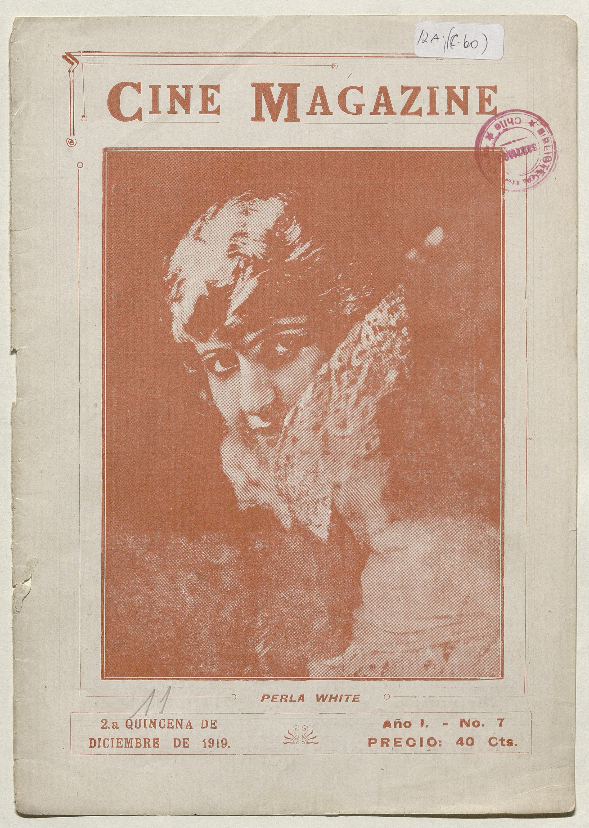 Cine magazine. Revista teatral, social y de cinematografía. Año I, número 7, segunda quincena de diciembre de 1919