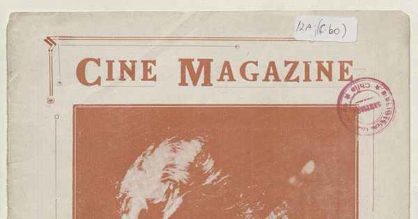 Cine magazine. Revista teatral, social y de cinematografía. Año I, número 7, segunda quincena de diciembre de 1919