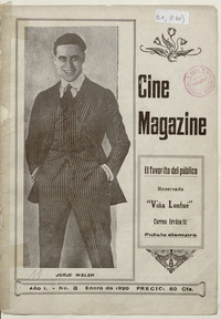 Cine magazine. Revista teatral, social y de cinematografía. Año I, número 8, enero de 1920