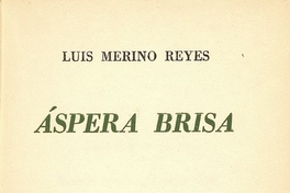 Portada de Áspera brisa de Luis Merino Reyes