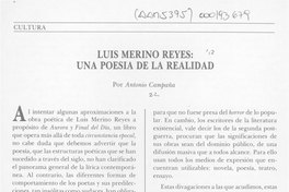 Luis Merino Reyes: Una poesía de la realidad