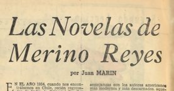 Las novelas de Merino Reyes