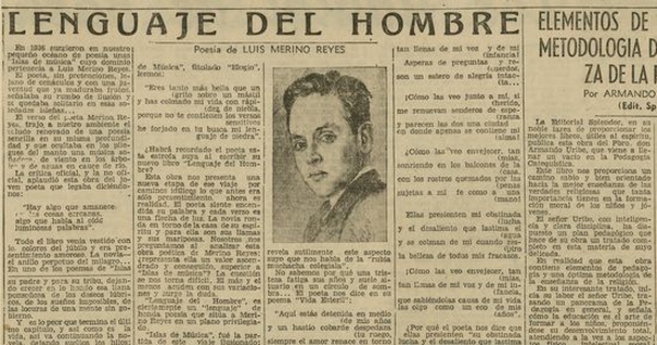 Lenguaje del hombre. Poesías de Luis Merino Reyes