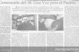 Generación del 38, una voz para el pueblo