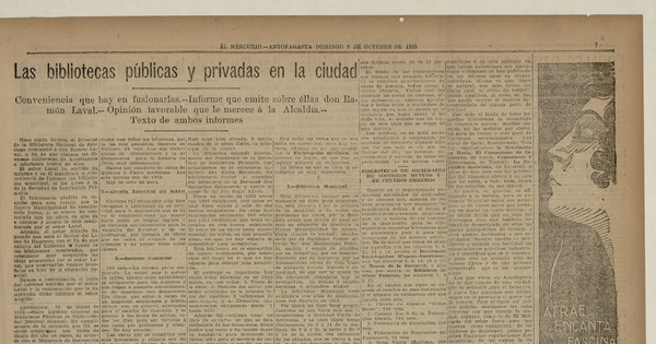 Las bibliotecas públicas y privadas en la ciudad