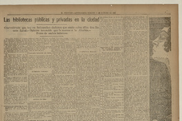 Las bibliotecas públicas y privadas en la ciudad