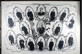 Retratos del personal de la Biblioteca Nacional de Chile en 1906