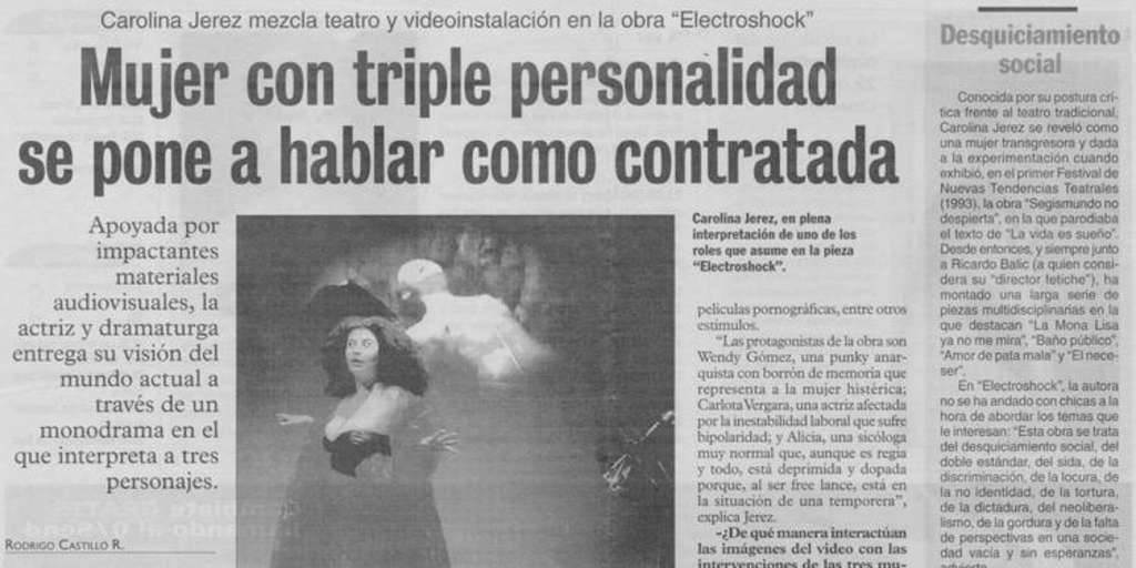 Mujer con triple personalidad se pone a hablar como contratada