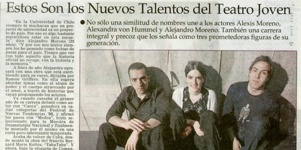 Estos son los nuevos talentos del teatro joven