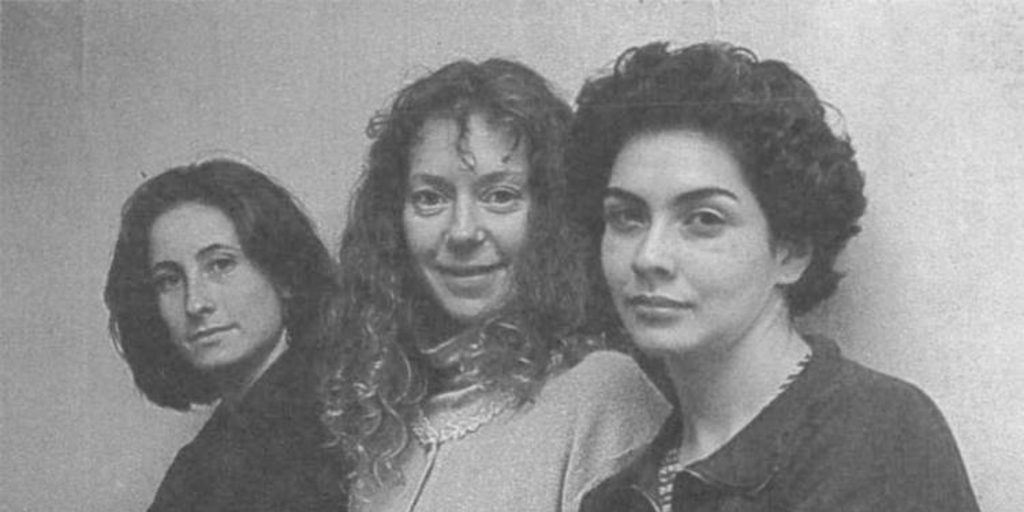 Amparo Noguera, Claudia Di Girólamo y Tamara Acosta, 1996