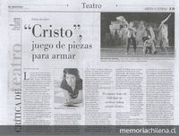 "Cristo", juego de piezas para armar