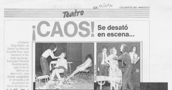 Caos! Se desató en escena