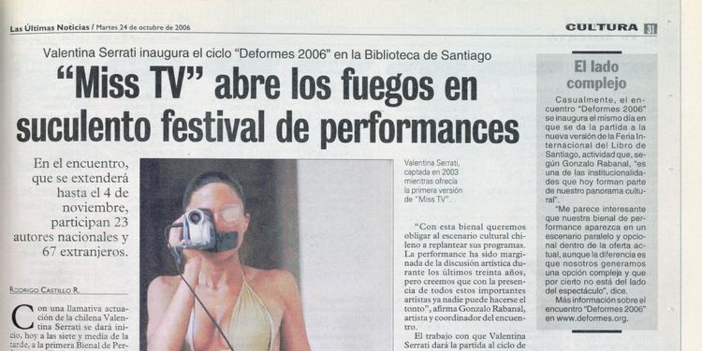 Miss TV abre los fuegos en suculento festival de performance
