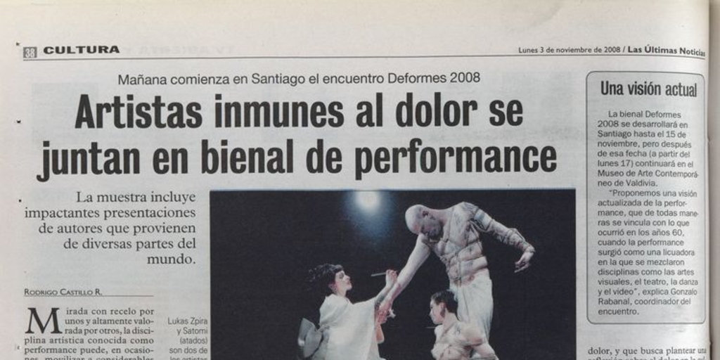 Artistas inmunes al dolor se juntan en bienal de performance