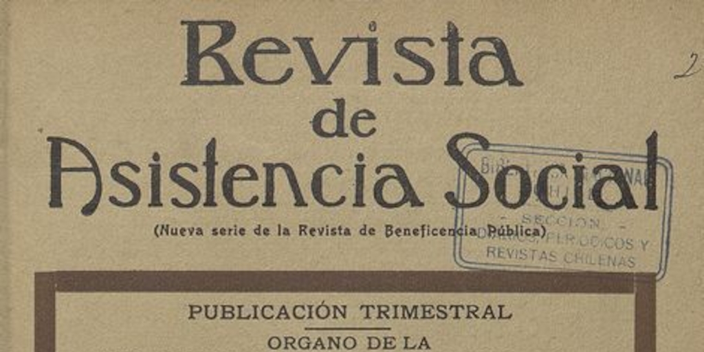 "Cómo dignificar la profesión de enfermera", Revista de Asistencia Social, II, (1): 76-85, 1933.