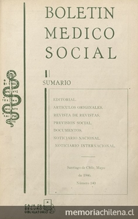 "Servicio de Enfermería en la Caja de Seguro Obligatorio", Boletín Médico Social de la Caja del Seguro Obrero, XIII, (140): 211-214, mayo, 1946.