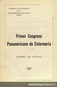 "Actuación de la Enfermera Visitadora en el campo hospitalario" en Congreso Panamericano de Enfermería (Primer). Santiago, 14-20 de diciembre 1942. Santiago: El Imparcial, 1944, xxxi, 226 p.