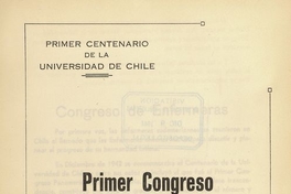 "Actuación de la Enfermera Visitadora en el campo hospitalario" en Congreso Panamericano de Enfermería (Primer). Santiago, 14-20 de diciembre 1942. Santiago: El Imparcial, 1944, xxxi, 226 p.