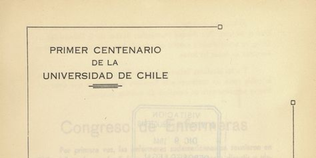 "La enfermera en un servicio de neuro-psiaquiatría infantil" en Congreso Panamericano de Enfermería (Primer). Santiago, 14-20 de diciembre 1942. Santiago: El Imparcial, 1944, xxxi, 226 p.