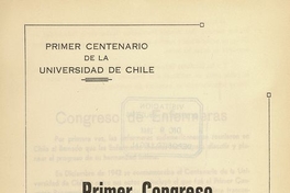 "Labor de la enfermera en el campo rural" en Congreso Panamericano de Enfermería (Primer). Santiago, 14-20 de diciembre 1942. Santiago: El Imparcial, 1944, xxxi, 226 p.