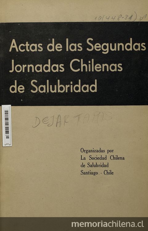 "Aspectos de Enfermería Sanitaria en un Servicio de Obstetricia" en Actas de las Segundas Jornadas Chilenas de Salubridad, Santiago: Talleres Gráficos de la Casa Nacional del Niño, 1953.