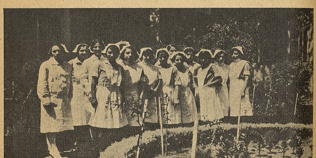 Alumnas de la Escuela de Enfermeras de la Universidad de Chile, 1930, p.16En: Prospecto de la Escuela de Enfermeras de la Universidad de Chile. Santiago: Impr. Universitaria, 1930, 19 p.