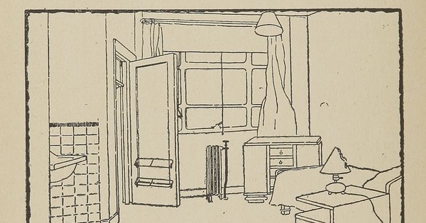 Dormitorio alumnas internado Escuela de Enfermeras Carlos Van Buren, 1935, p. 262.En: de la Fuente, Rudesindo. "La escuela de enfermeras", Revista de Asistencia Social, IV, (3): 257-285, septiembre, 1935.