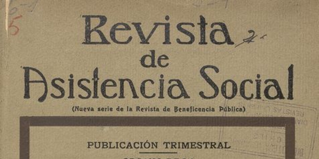 "El hospital moderno y sus relaciones con la comunidad, sus deberes mutuos", Revista de Asistencia Social, I, (1): 9-34, 1932