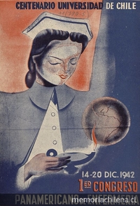 Afiche I Congreso Panamericano de Enfermería, 1942