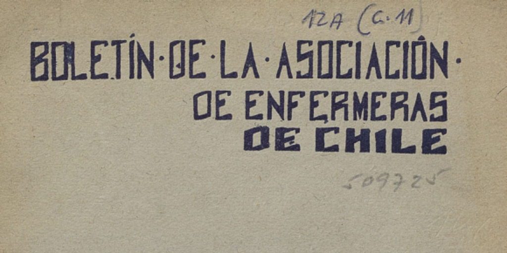 Boletín de la Asociación de Enfermeras de Chile, I, (1), junio 1941