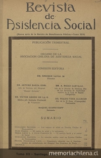 "El Centro de Salud y la Enfermería", Revista de Asistencia Social, XII, (1): 27-129, marzo, 1943.