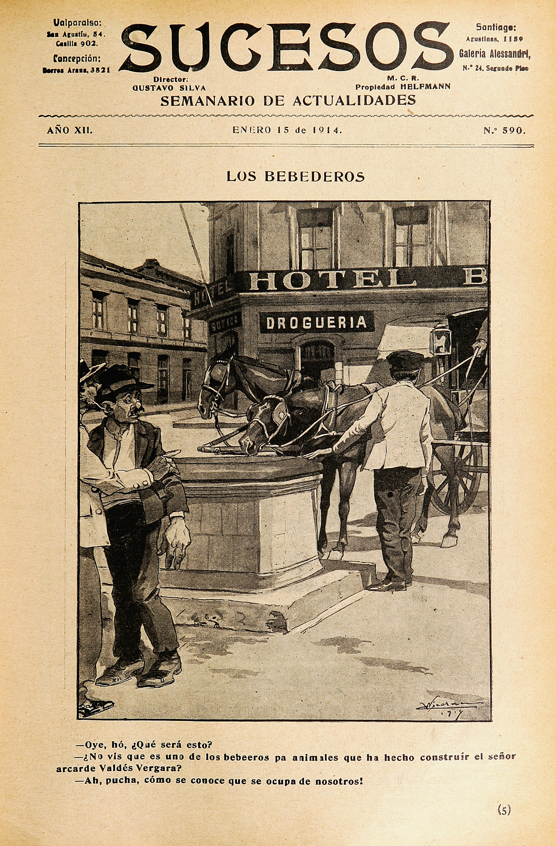 Portada de Sucesos. Año XII, número 590, 15 de enero de 1914