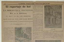 El reportaje de hoy. La Biblioteca Nacional