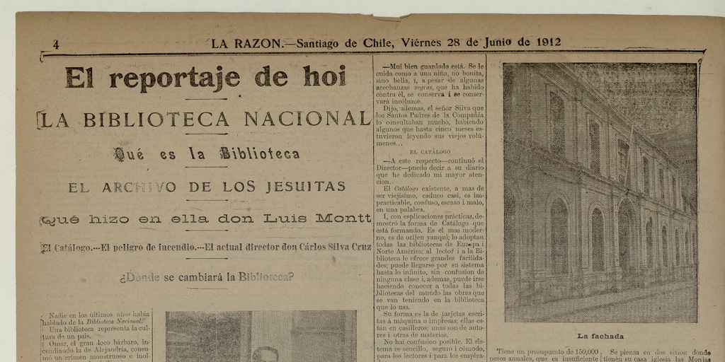 El reportaje de hoy. La Biblioteca Nacional