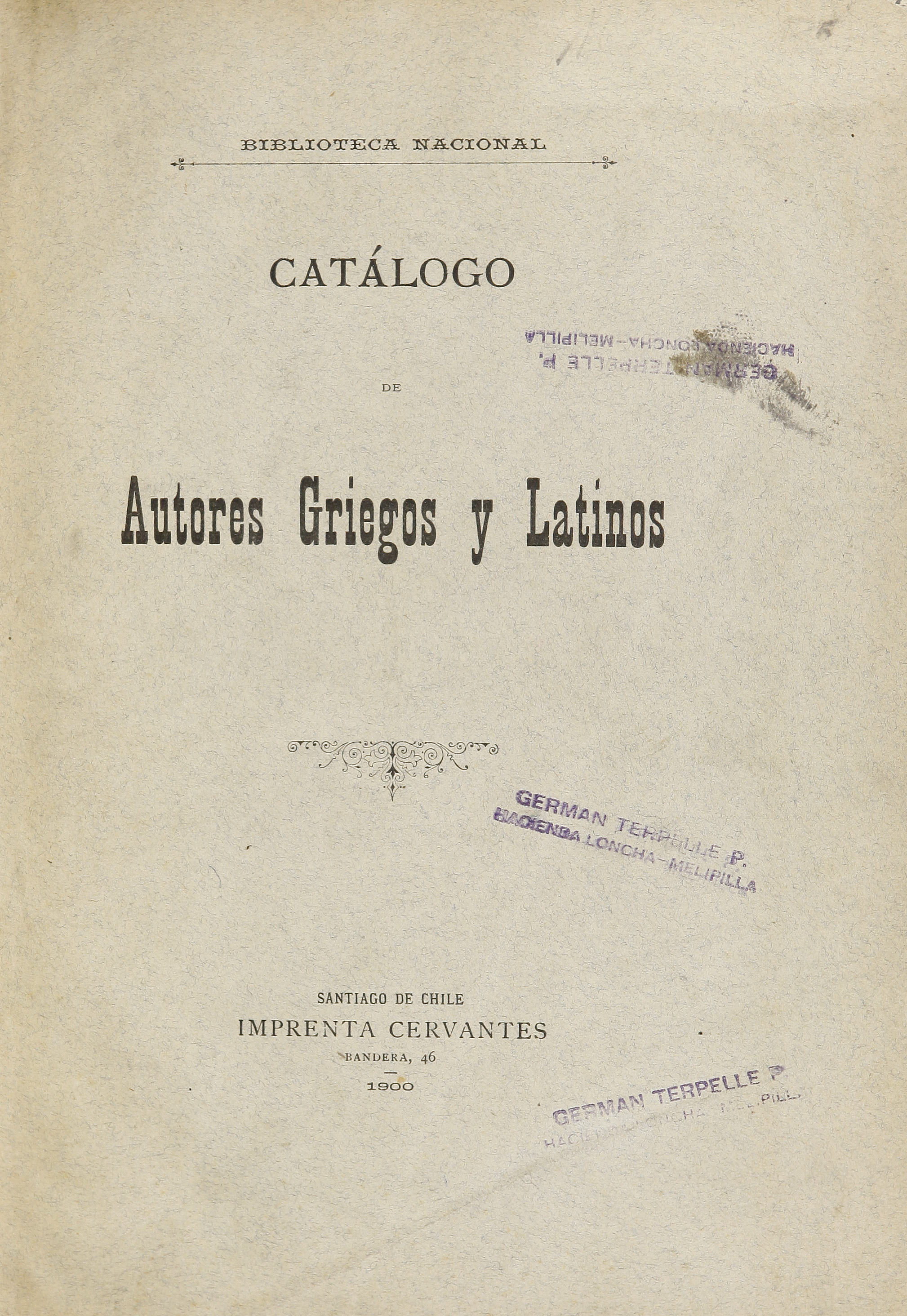 Catálogo de autores griegos y latinos