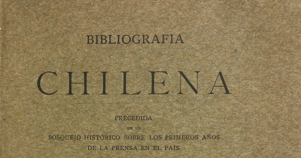 Bibliografía chilena, tomo II