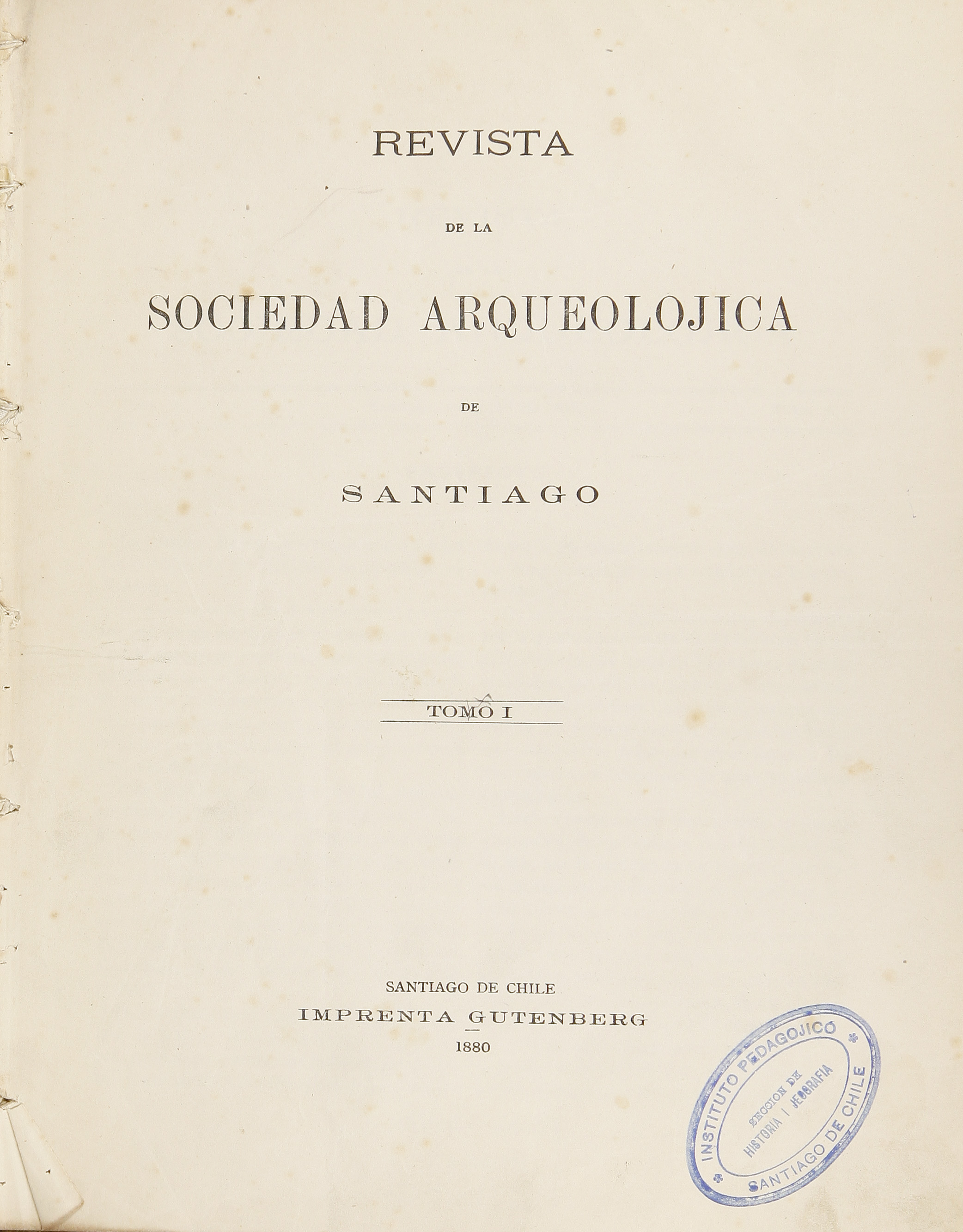 Revista de la Sociedad Arqueolójica de Santiago