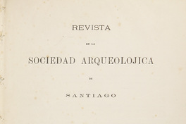 Revista de la Sociedad Arqueolójica de Santiago