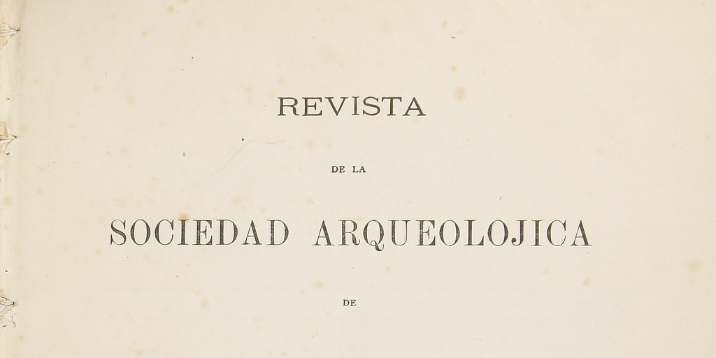Revista de la Sociedad Arqueolójica de Santiago