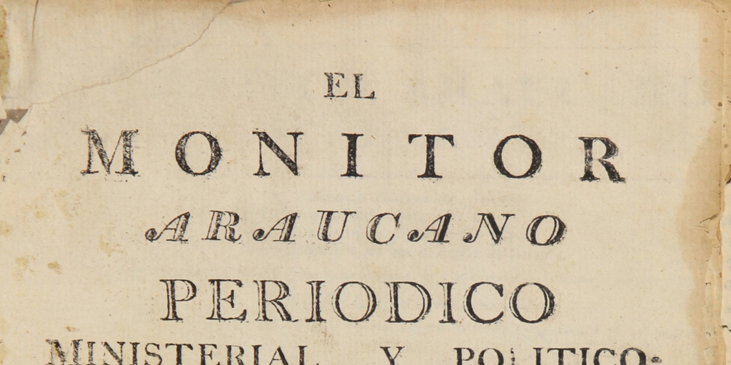 El Monitor Araucano, tomo 1, número 57, jueves 19 de agosto de 1813
