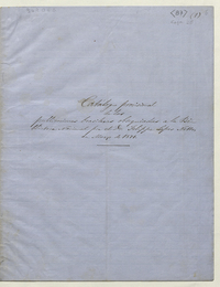 Catálogo provisional de las publicaciones brasileras obsequiadas a la Biblioteca Nacional por el Dr. Felippe Lopes Netto:[manuscrito]en Marzo de 1871 /R. B.