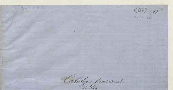 Catálogo provisional de las publicaciones brasileras obsequiadas a la Biblioteca Nacional por el Dr. Felippe Lopes Netto:[manuscrito]en Marzo de 1871 /R. B.
