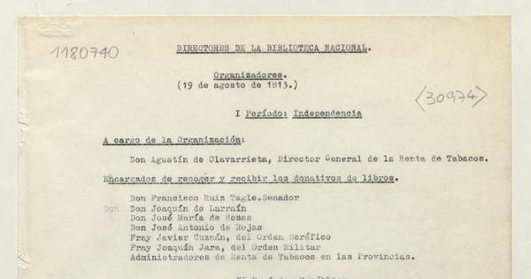 Directores de la Biblioteca Nacional