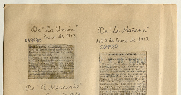 Biblioteca Nacional: [artículo] /La nueva catalogación de la Sección Lectura a Domicilio -- Labor desarrollada por los empleados -- Número de obras