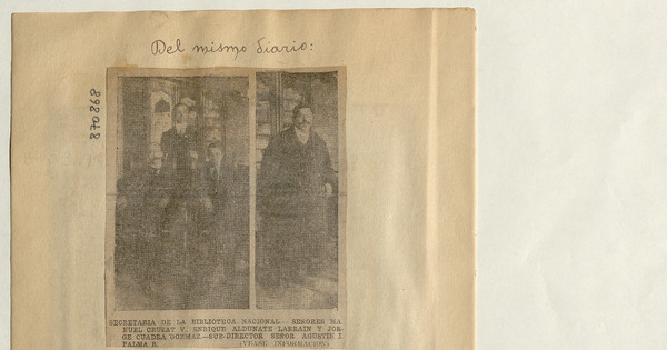 [Retratos de algunos empleados de la Biblioteca Nacional]: [artículo]